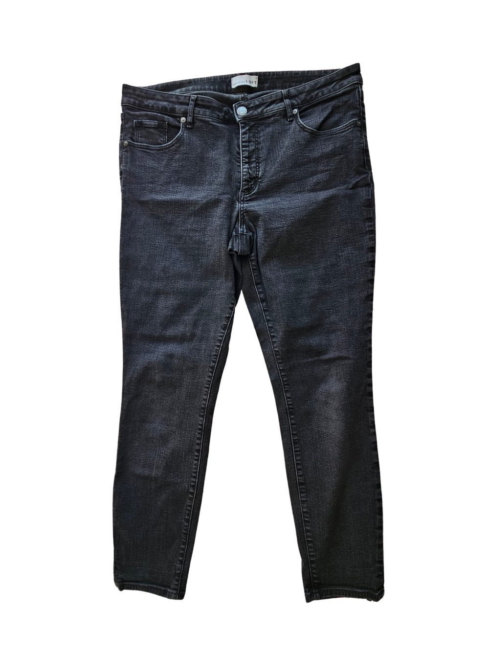 LOFT Women's size 14 Skinny Jeans in Washed Black